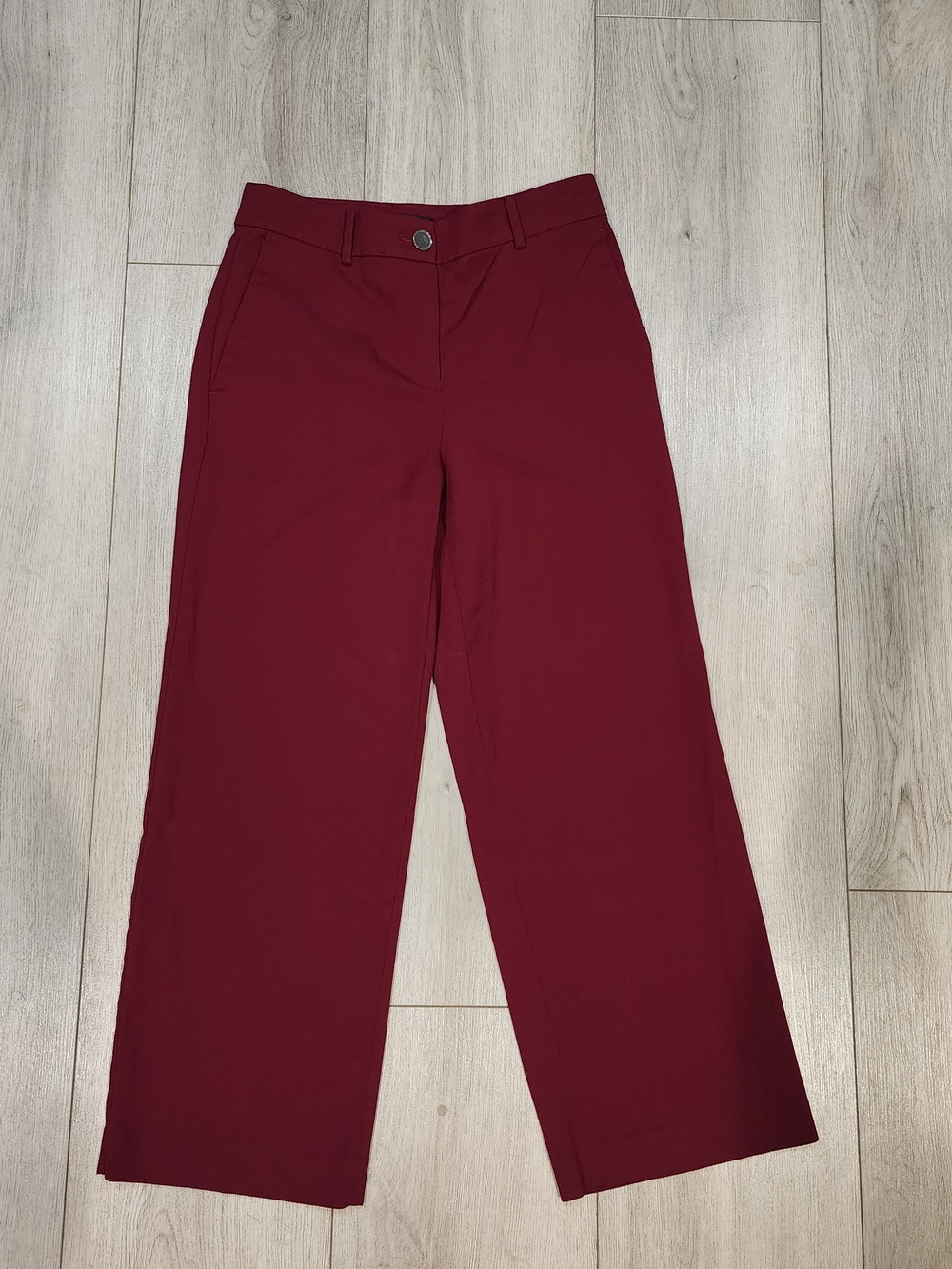 Ann Taylor Wide Leg Dress Pants Womens Size 2 Red High Rise Work Office Trousers